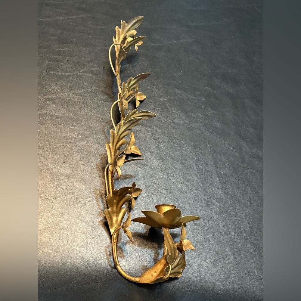 Italian Gilt Tole Candle Sconce (made in Italy) - Picture 2 of 10